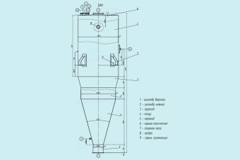 Чертеж Силосы для сыпучих материалов